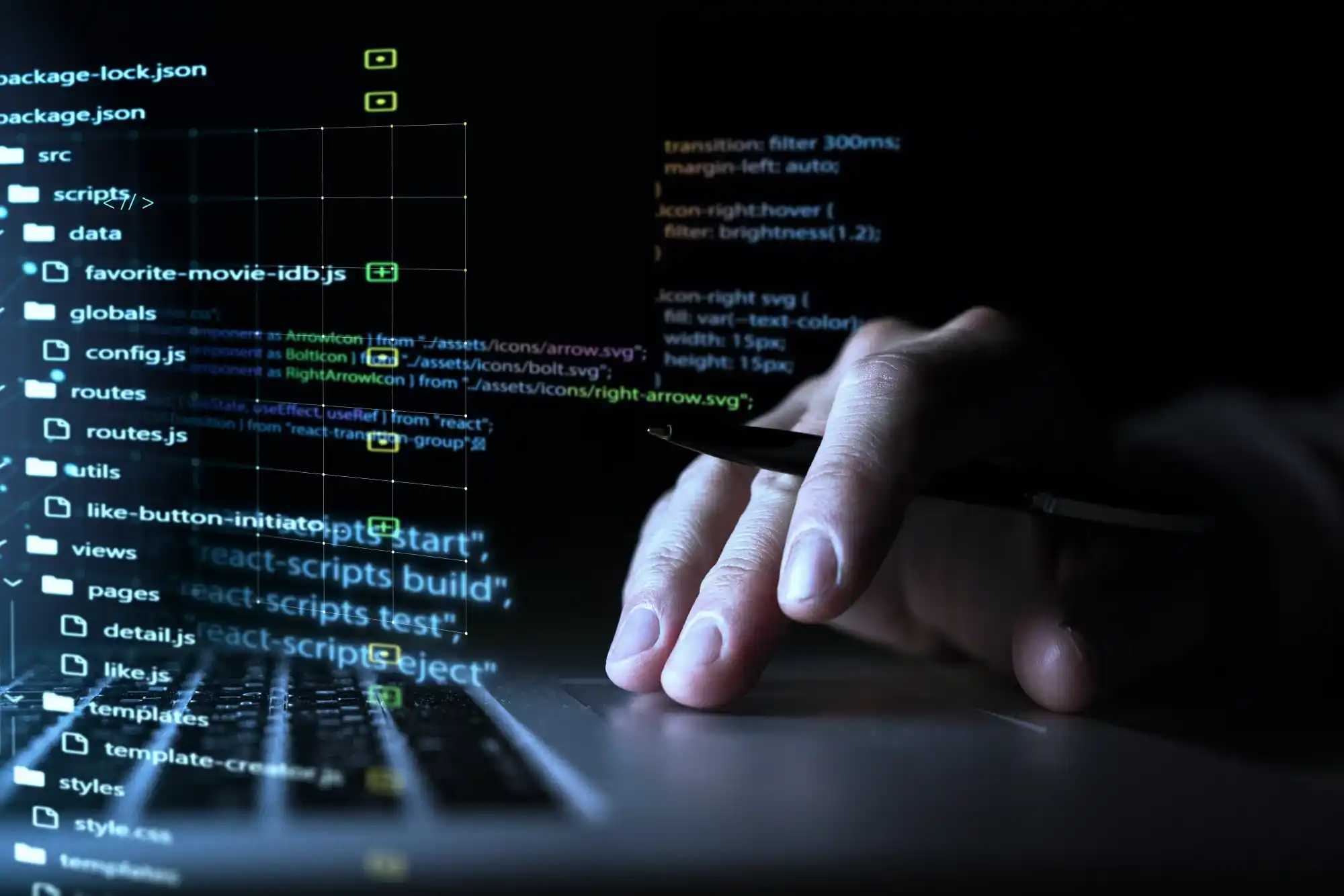 programming-background-with-person-working-with-codes-computer_11zon